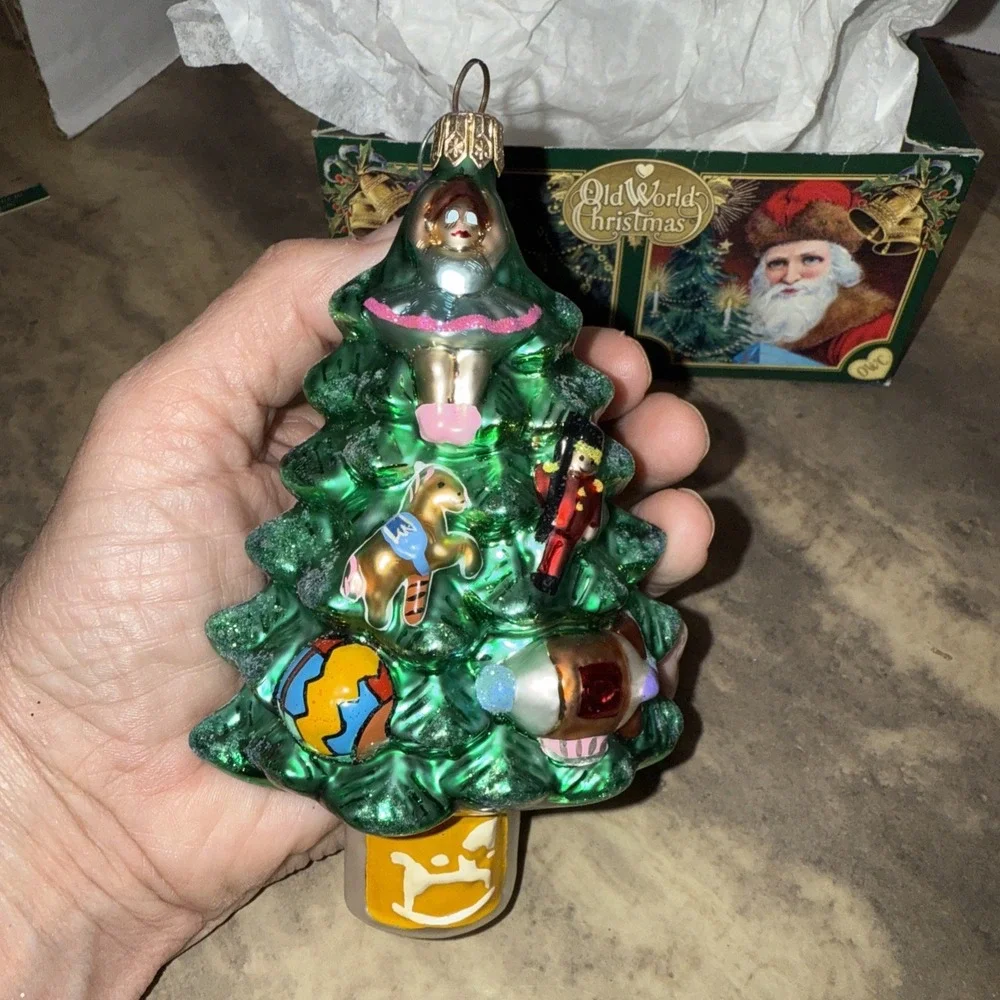 Old World Christmas‎ Toy Tree Ornament Nutcracker Train Rocking Horse OWC Box
